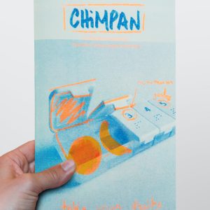 holding CHIMPAN zine